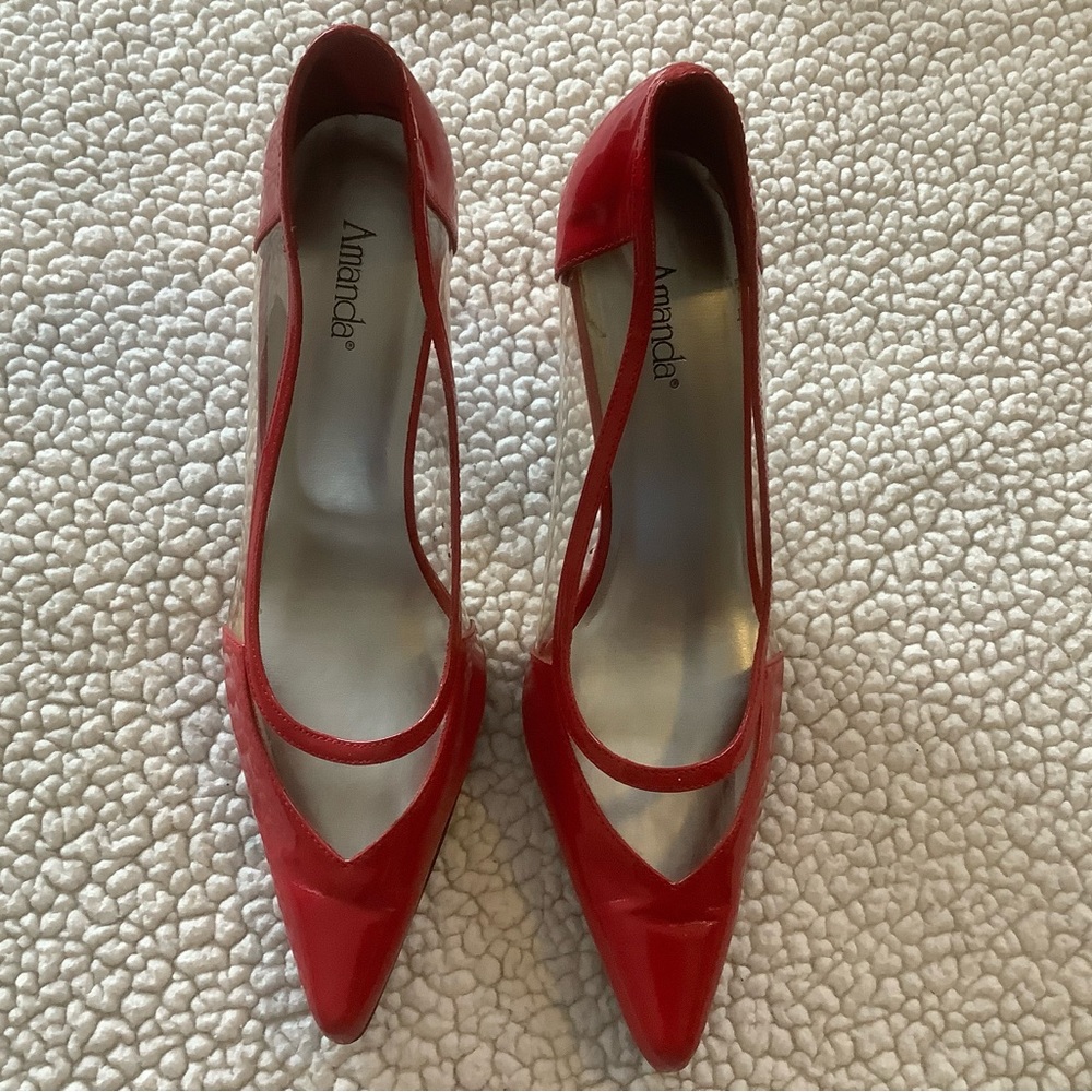 Red High heels size 10W